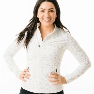 Zyia NWT - white form zipper jacket